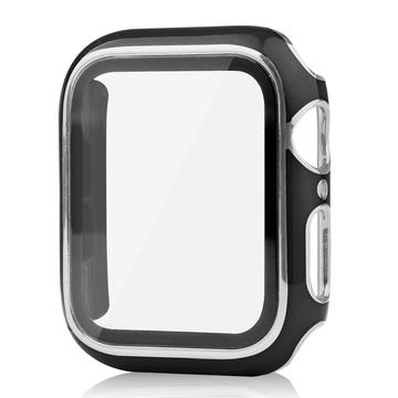 Apple Watch Series SE (2022)/SE/6/5/4 Case with Tempered Glass Screen Protector - 9H - 44mm - Black