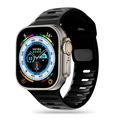 Apple Watch Series Ultra 2/Ultra/9/8/SE (2022)/7/SE/6/5/4/3/2/1 Tech-Protect IconBand Line Silicone Strap - 49mm/45mm/44mm/42mm - Black