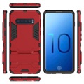 Armor Series Samsung Galaxy S10 Hybrid Case with Stand - Red