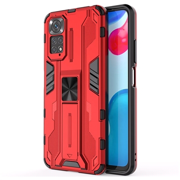 Xiaomi Redmi Note 11/11S Armor Series Hybrid Case with Kickstand - Red