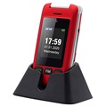 Artfone C10 Senior Flip Phone - Dual SIM, SOS - Red