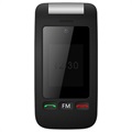 Artfone C10 Senior Flip Phone - Dual SIM, SOS - Black