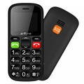 Artfone CS181 Senior Phone - Dual SIM, SOS - Black
