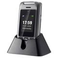 Artfone G6 Senior Flip Phone - 3G, Dual display, SOS - Grey