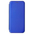 Asus Zenfone 8 Flip Case - Carbon Fiber - Blue