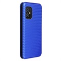 Asus Zenfone 8 Flip Case - Carbon Fiber - Blue