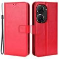 Asus Zenfone 9 Wallet Case with Stand Feature - Red