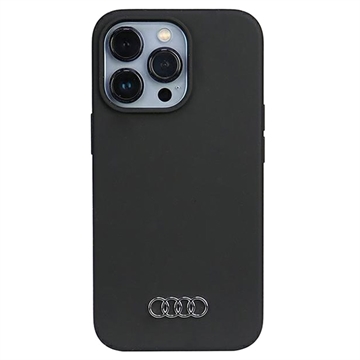 iPhone 13/13 Pro Audi Metal Logo Silicone Case - Black