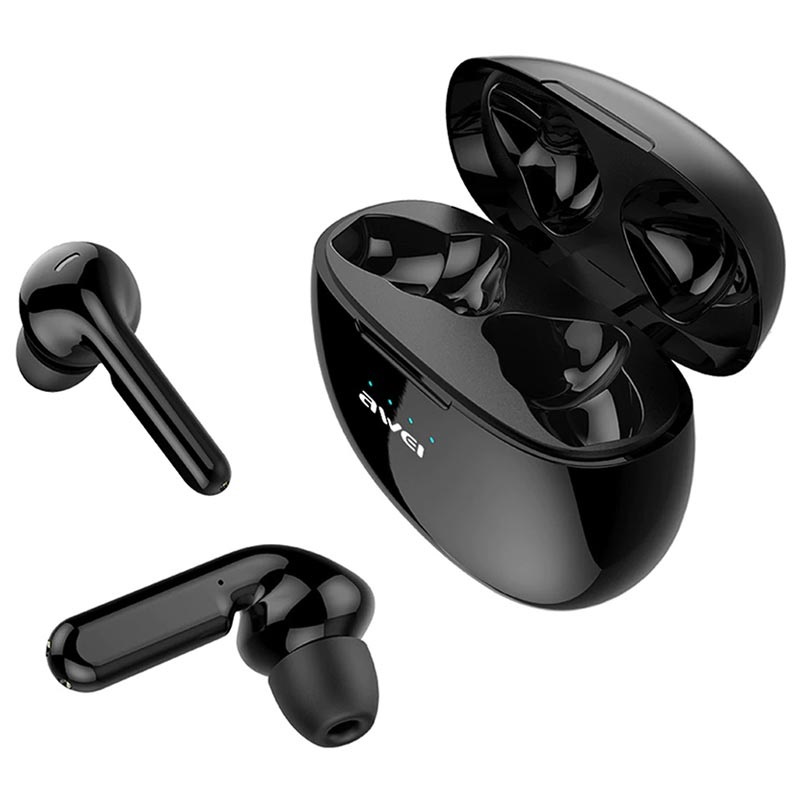 Awei T15 Tws Earphones W Charging Case Ipx4 Black