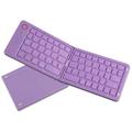 B023 68-Key Magnetic Folding Wireless Keyboard with Phone Stand - QWERTY - Purple