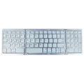 B089 Foldable Wireless Keyboard with Numbers Area - 81 Keys - Silver