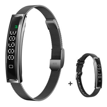 B3 Smart Bracelet / Fitness Tracker w. Two Straps - Black