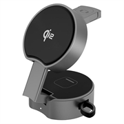 B30 3-in-1 Foldable Magnetic Fast Wireless Charger Qi2 15W - Black / Grey