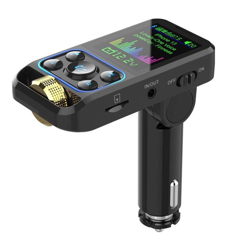 Bluetooth FM Transmitter & Fast Car Charger with LCD Display BC83