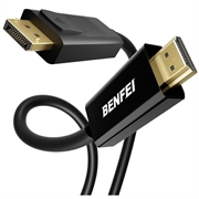 BENFEI DisplayPort/HDMI Cable - 4K 30Hz - 1.8m - Black