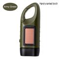 Hand Crank Solar Powered Flashlight BL0008 - Army Green