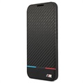 BMW M Tricolor Stripes Samsung Galaxy S22 5G Flip Case - Black