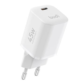BUDI AC020EW GaN Fast USB-C Charger 45W - White