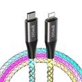 BWOO RGB Braided USB-C/Lightning Cable - 1m, 27W