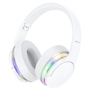 BWOO RGB Over-Ear Wireless Headphones with ANC - White