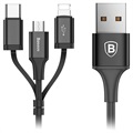 C&E 5 Pack Type A Male/Micro-B Male CNE462481 1.5 Feet Micro USB 2.0 Cable Black 