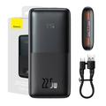 Baseus Bipow Pro Digital Display Fast Charge Power Bank 10000mAh/22.5W - 2xUSB, USB-C - Black