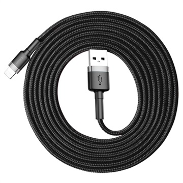 Baseus Cafule USB 2.0 / Lightning Cable - 2m - Black / Grey