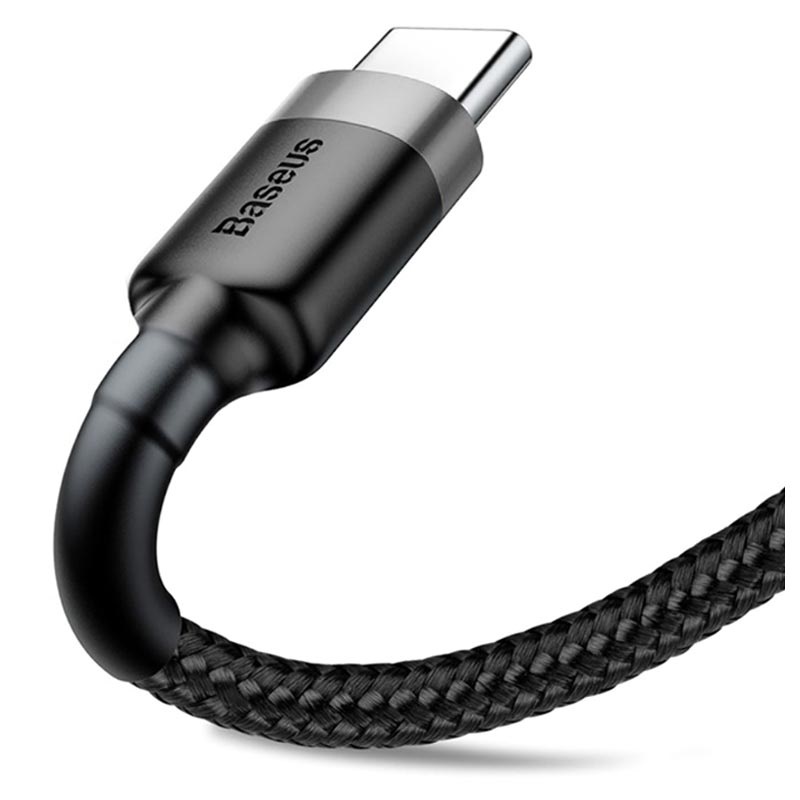 Baseus Cafule Type-C / Type-C Cable CATKLF-HG1 - 2m - Black / Grey