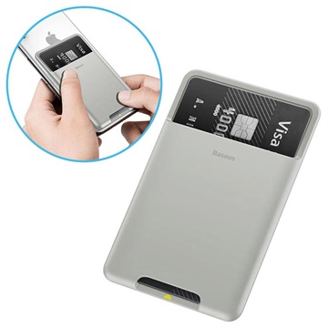 Baseus Card Pocket Universal Stick-On Card Holder - Light Grey