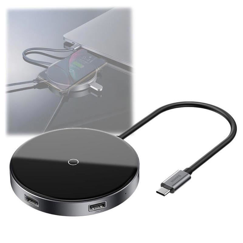 Baseus Circular Wireless Charger - Type-C PD, 4x USB