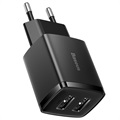 Baseus Compact Wall Charger with 2 USB Ports - 10.5W - Black