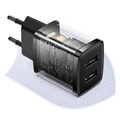 Baseus Compact Wall Charger with 2 USB Ports - 10.5W - Black