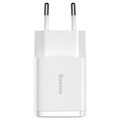 Baseus Compact Wall Charger with 2 USB Ports - 10.5W - White