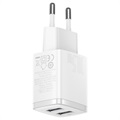 Baseus Compact Wall Charger with 2 USB Ports - 10.5W - White