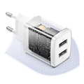 Baseus Compact Wall Charger with 2 USB Ports - 10.5W - White