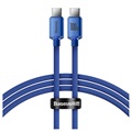 Baseus Crystal Shine USB-C / USB-C Cable CAJY000703 - 2m - Blue