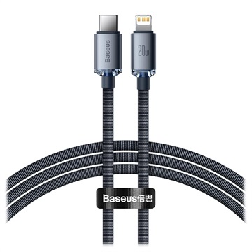 Baseus Crystal Shine USB-C / Lightning Cable CAJY000201 - 1.2m - Black