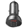 Baseus Digital Display Dual USB Car Charger - 4.8A