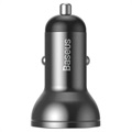 Baseus Digital Display USB Car Charger & 3-in-1 Cable TZCCBX-0G - Black