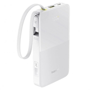 Baseus EnerFill Bipow2 Pro 10000mAh Power Bank with USB-C Cable - White