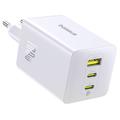 Baseus EnerFill FE11 100W 3-Port Fast Charger - EU Plug - White