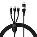 Baseus Flash Series II 100W 3-in-2 Fast Charging Cable - 1.2 m - Black