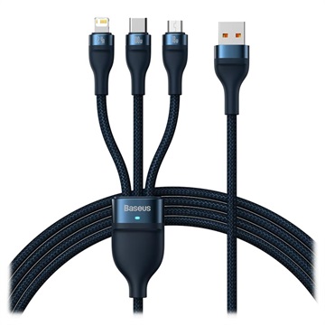 Baseus Flash Series II 3-in-1 Cable CASS030003 - 1.2m - Blue