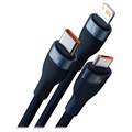 Baseus Flash Series II 3-in-1 Cable CASS030003 - 1.2m - Blue