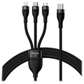 Baseus Flash Series II 3-in-1 Fast Charging Cable - 1.5m - Black