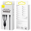 Baseus Flash Series II 3-in-1 Fast Charging Cable - 1.5m - Black