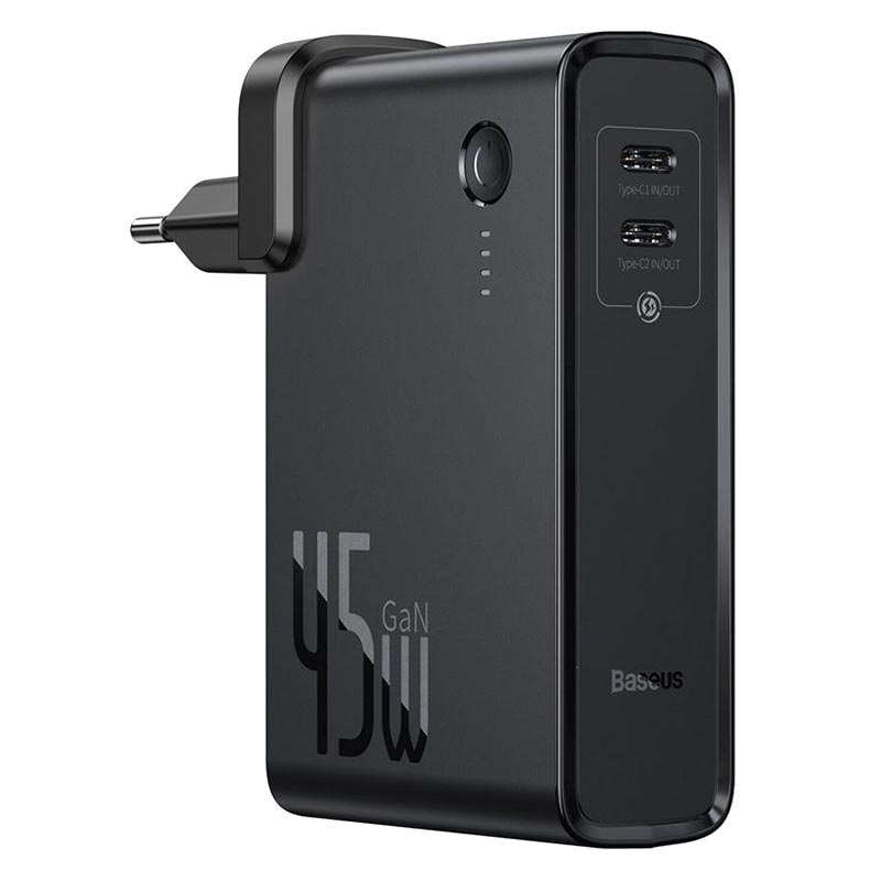 Baseus Gan 2 In 1 Quick Usb C Charger Power Bank 45w mah Baseus Gan 2 In 1 Quick Usb C Charger Power Bank 45w mah
