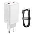 Baseus GaN3 Pro Fast Wall Charger with USB-C Cable - 1m - White