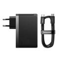 Baseus GaN5 Pro 140W Wall Charger w. USB-C Charging Cable - 2xUSB-C, USB-A