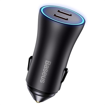 Baseus Golden Contactor Pro Fast Car Charger - 40W - Dark Grey